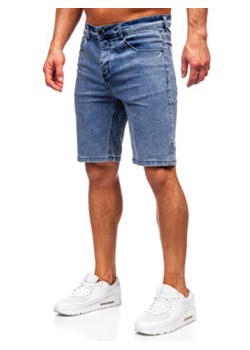 Granatowe krótkie spodenki jeansowe męskie Denley MP0274BS ze sklepu Denley w kategorii Spodenki męskie - zdjęcie 170074428