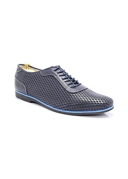 Stylowe buty męskie casual ze skóry - KENT 292R GRANATOWE ze sklepu Tymoteo.pl - sklep obuwniczy w kategorii Półbuty męskie - zdjęcie 170086097