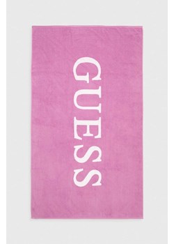 Guess ręcznik bawełniany kolor fioletowy E4GZ04 SG00P ze sklepu ANSWEAR.com w kategorii Ręczniki - zdjęcie 170093837