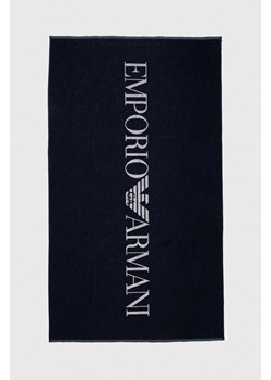 Emporio Armani Underwear ręcznik bawełniany kolor granatowy ze sklepu ANSWEAR.com w kategorii Ręczniki - zdjęcie 170093956