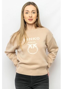 sweter damski  pinko 100414 y7z4 d23 beżowy ze sklepu Royal Shop w kategorii Swetry damskie - zdjęcie 170094167