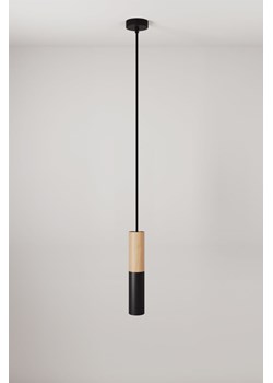 H & M - Drewniane I Metalowe Zawieszenie Z Reflektorkiem - Czarny ze sklepu H&M w kategorii Lampy wiszące - zdjęcie 170103737