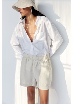 H & M - Lniane szorty - Beżowy ze sklepu H&M w kategorii Szorty - zdjęcie 170103906