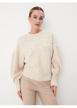 Mohito - Sweter z ozdobnym splotem - kremowy ze sklepu Mohito w kategorii Swetry damskie - zdjęcie 170111878