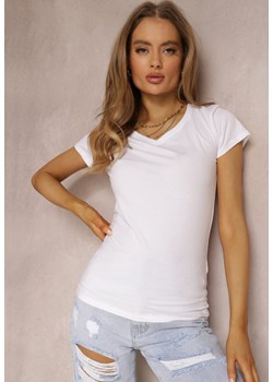 Biały T-shirt Mirasura ze sklepu Renee odzież w kategorii Bluzki damskie - zdjęcie 170112295