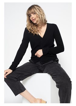 Perfect Cashmere Kaszmirowy kardigan &quot;Paige&quot; w kolorze czarnym ze sklepu Limango Polska w kategorii Swetry damskie - zdjęcie 170112435