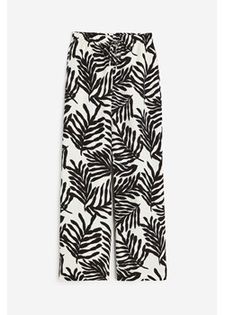 H & M - Spodnie bez zapięcia z domieszką lnu - Beżowy ze sklepu H&M w kategorii Spodnie damskie - zdjęcie 170117529