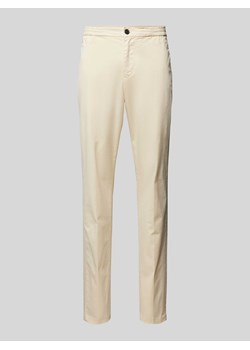 Chinosy o kroju slim fit z lamowanymi kieszeniami model 'CHELSEA' ze sklepu Peek&Cloppenburg  w kategorii Spodnie męskie - zdjęcie 170117606