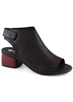 Skórzane komfortowe sandały damskie na obcasie na rzep Remonte R8770-01 ze sklepu ButyModne.pl w kategorii Sandały damskie - zdjęcie 170118038