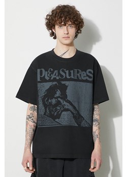 PLEASURES t-shirt bawełniany Gouge Heavyweight Shirt męski kolor czarny z nadrukiem P23W039.BLACK ze sklepu PRM w kategorii T-shirty męskie - zdjęcie 170121469