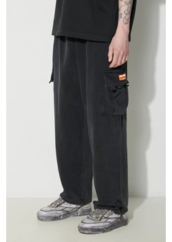 Market spodnie dresowe bawełniane Fuji Cargo Sweatpants kolor szary gładkie 395000644 ze sklepu PRM w kategorii Spodnie męskie - zdjęcie 170121559