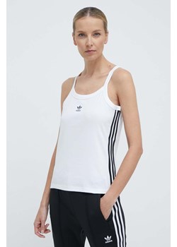 adidas Originals top 3-Stripe Tank damski kolor biały IR6914 ze sklepu PRM w kategorii Bluzki damskie - zdjęcie 170121577