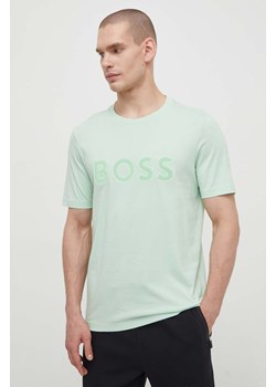 Boss Green t-shirt bawełniany męski kolor zielony z nadrukiem 50512866 ze sklepu ANSWEAR.com w kategorii T-shirty męskie - zdjęcie 170122019