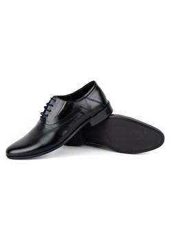 Buty męskie skórzane wizytowe 243T9 czarne ze sklepu butyolivier w kategorii Buty eleganckie męskie - zdjęcie 170122288