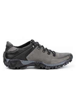 Męskie buty trekkingowe skórzane 116 szare ze sklepu butyolivier w kategorii Buty trekkingowe męskie - zdjęcie 170122339