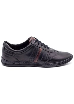 Buty męskie skórzane 521 czarne ze sklepu butyolivier w kategorii Półbuty męskie - zdjęcie 170122526