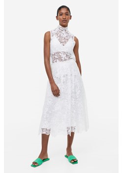 H & M - Trapezowa spódnica z koronki - Biały ze sklepu H&M w kategorii Spódnice - zdjęcie 170123076