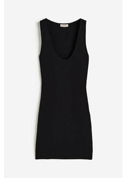 H & M - Dzianinowa sukienka bez rękawów - Czarny ze sklepu H&M w kategorii Sukienki - zdjęcie 170123078