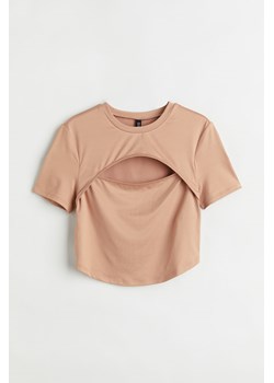 H & M - Top z wycięciami - Beżowy ze sklepu H&M w kategorii Bluzki damskie - zdjęcie 170123096