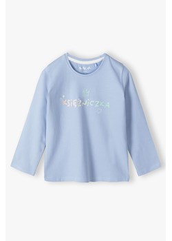 Niebieska bluzka dla dziewczynki z napisem "Księżniczka" ze sklepu 5.10.15 w kategorii Bluzki dziewczęce - zdjęcie 170124058