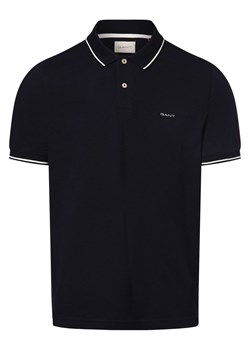 Gant Męska koszulka polo Mężczyźni Bawełna granatowy jednolity ze sklepu vangraaf w kategorii T-shirty męskie - zdjęcie 170125578