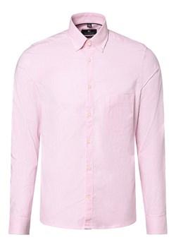 Nils Sundström Koszula męska Mężczyźni Slim Fit Bawełna różowy jednolity ze sklepu vangraaf w kategorii Koszule męskie - zdjęcie 170125588
