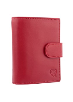 Damski skórzany portfel na karty i monety SMART RFID BLOCK (czerwony) ze sklepu Koruma ID Protection w kategorii Portfele damskie - zdjęcie 170126398