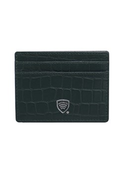 Skórzane etui antykradzieżowe na karty zbliżeniowe RFID (Zielony, Croco) ze sklepu Koruma ID Protection w kategorii Etui - zdjęcie 170126537