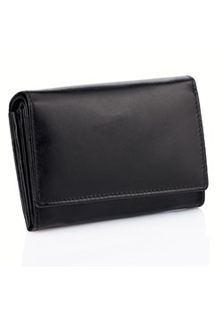 Mały skórzany damski  portfel z ochroną RFID (Czarny) ze sklepu Koruma ID Protection w kategorii Portfele damskie - zdjęcie 170126779
