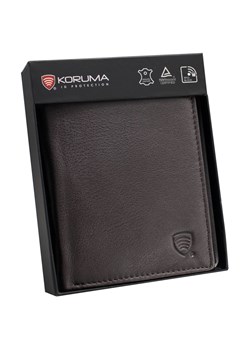 Portfel męski skórzany z ochroną RFID BLOCK (brąz) ze sklepu Koruma ID Protection w kategorii Portfele męskie - zdjęcie 170126998