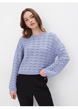 Mohito - Sweter z ozdobnym splotem - błękitny ze sklepu Mohito w kategorii Swetry damskie - zdjęcie 170128439
