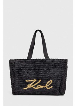 Karl Lagerfeld torba plażowa kolor czarny ze sklepu ANSWEAR.com w kategorii Torby letnie - zdjęcie 170128985