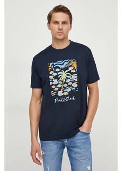 Paul&amp;Shark t-shirt bawełniany męski kolor granatowy z nadrukiem 24411110 ze sklepu ANSWEAR.com w kategorii T-shirty męskie - zdjęcie 170129065