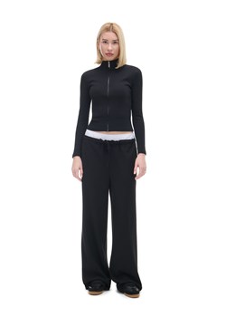 Cropp - Czarne spodnie straight - czarny ze sklepu Cropp w kategorii Spodnie damskie - zdjęcie 170129645