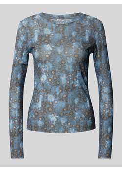 Bluzka z długim rękawem z kwiatowym nadrukiem na całej powierzchni ze sklepu Peek&Cloppenburg  w kategorii Bluzki damskie - zdjęcie 170132248