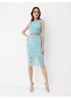 Mohito - Koronkowa spódnica midi - błękitny ze sklepu Mohito w kategorii Spódnice - zdjęcie 170134167