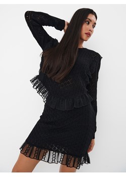 Mohito - Sweter z falbanami - czarny ze sklepu Mohito w kategorii Swetry damskie - zdjęcie 170134288