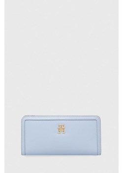 Tommy Hilfiger portfel damski kolor niebieski AW0AW16210 ze sklepu ANSWEAR.com w kategorii Portfele damskie - zdjęcie 170134517