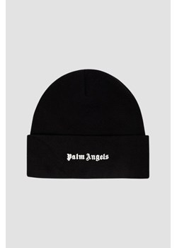 PALM ANGELS Czarna czapka z gumowym logo ze sklepu outfit.pl w kategorii Czapki zimowe męskie - zdjęcie 170134898