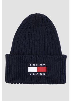 TOMMY JEANS Granatowa czapka bawełniana ze sklepu outfit.pl w kategorii Czapki zimowe męskie - zdjęcie 170134948