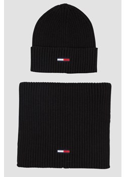 TOMMY JEANS Zestaw czarna czapka i szalik ze sklepu outfit.pl w kategorii Czapki zimowe męskie - zdjęcie 170134955