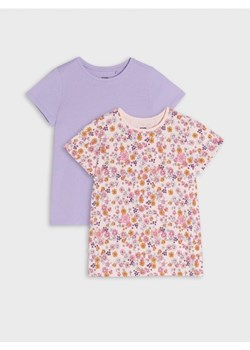Sinsay - Koszulki 2 pack - fioletowy ze sklepu Sinsay w kategorii Bluzki dziewczęce - zdjęcie 170136019