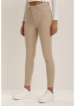 Beżowe Spodnie Skinny Winvienne ze sklepu Renee odzież w kategorii Spodnie damskie - zdjęcie 170140229