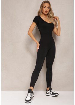 Czarny Prążkowany Kombinezon Bodycon Kleraria ze sklepu Renee odzież w kategorii Kombinezony damskie - zdjęcie 170140956