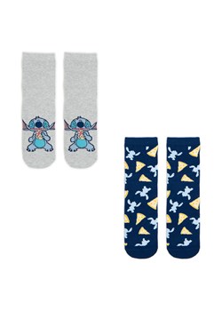 Cropp - 2 pack skarpet Lilo i Stitch - niebieski ze sklepu Cropp w kategorii Skarpetki damskie - zdjęcie 170142439