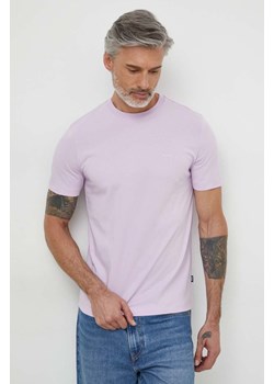 BOSS t-shirt bawełniany kolor fioletowy ze sklepu ANSWEAR.com w kategorii T-shirty męskie - zdjęcie 170143589