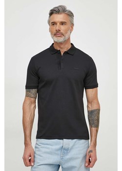 Calvin Klein polo bawełniane kolor czarny gładki ze sklepu ANSWEAR.com w kategorii T-shirty męskie - zdjęcie 170143909