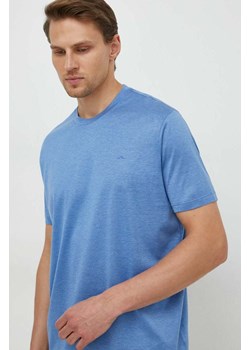 Paul&amp;Shark t-shirt bawełniany męski kolor niebieski gładki 24411006 ze sklepu ANSWEAR.com w kategorii T-shirty męskie - zdjęcie 170144028