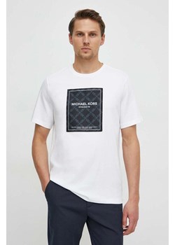 Michael Kors t-shirt bawełniany męski kolor biały z nadrukiem ze sklepu ANSWEAR.com w kategorii T-shirty męskie - zdjęcie 170144176