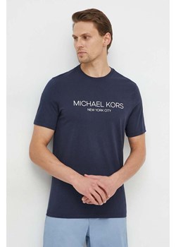 Michael Kors t-shirt bawełniany męski kolor granatowy z nadrukiem ze sklepu ANSWEAR.com w kategorii T-shirty męskie - zdjęcie 170144196